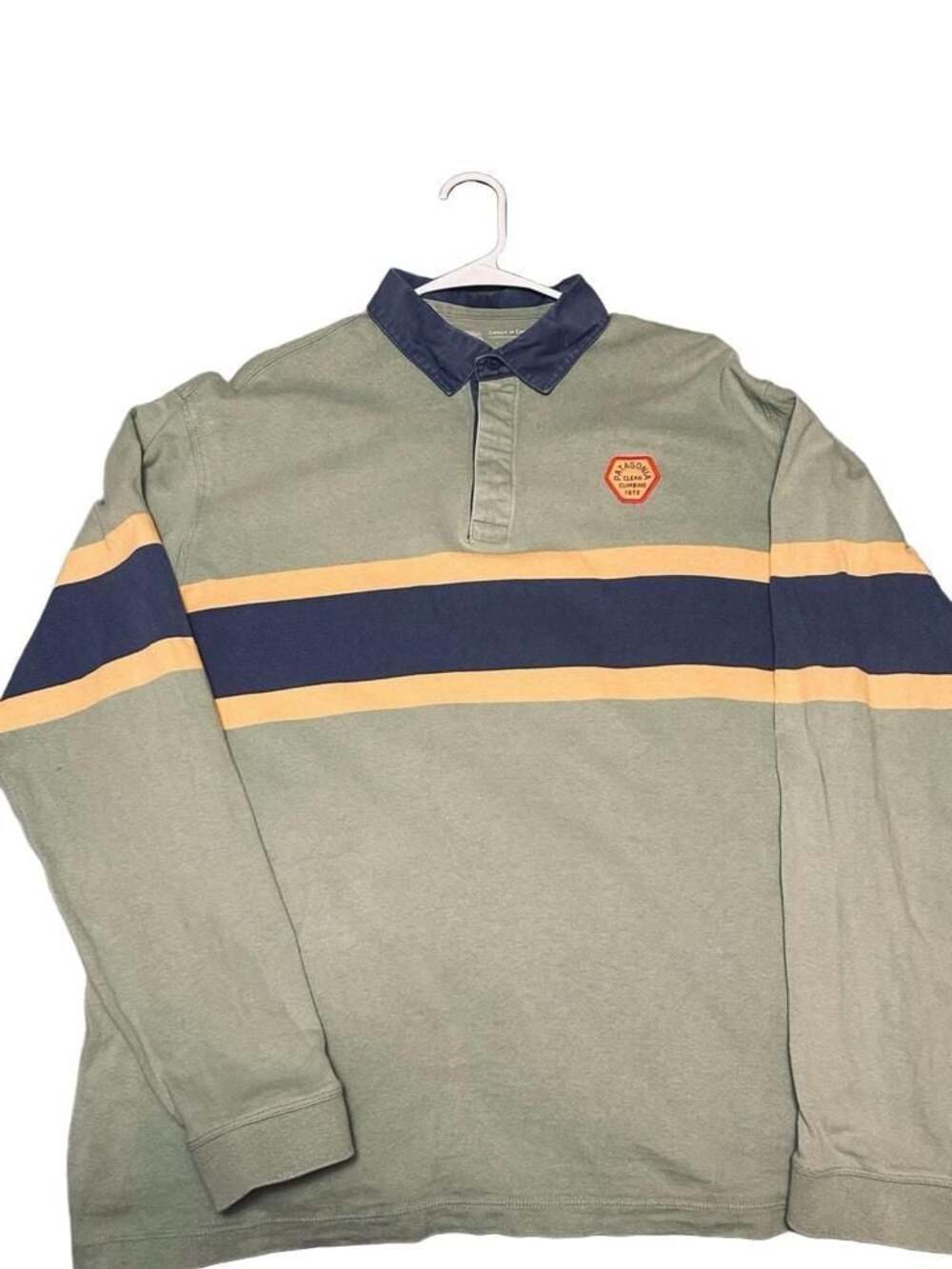 Patagonia Rugby Shirt Size Large Clean Climbing Patch